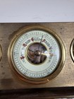 Vtg West Germany Brass Weather Station Barometer Thermometer Hygrometer Mcm