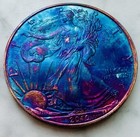 2010 American Eagle Silver Dollar 1oz 999 Silver Coin Toned Bullion  999 Fine