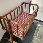 Vintage Rocking Wooden Baby Doll Crib Cradle L-2ft  H 19-inch  W-13 Inch