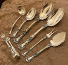 Gorham Buttercup Sterling Silver Sugar Tongs Pierced Tablespoon Serving Set 7
