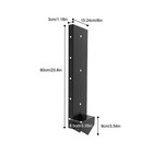 2pcs Fence Post Repair Kit Steel 6x6 Fence Post Support Fence Repair Tools Black