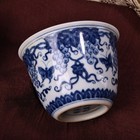 A Pair Of Antique Chinese Ming Dynasty Blue And White Porcelain Tea Bowls