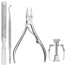 4-pc Ingrown Toenail Tool Kit Manicure   Pedicure Stainless Steel Surgical Grade