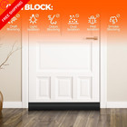 Holikme Door Draft Stopper Weather Stripping Adjustable 37 Inch  Black