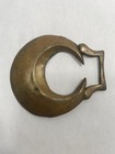 Set Vintage Antique Brass Crescent Moon   3 Crest Moon Lunar Horse Medallions