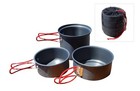 3 Piece Backpacker Hard-anodized Cook Set - Small  hard-anodized Aluminum 