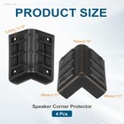 4 Pcs Speaker Cabinet Corners Protector 45x45x70mm Plastic Stackable Guard Wrap