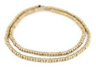 Brass Rondelle Beads 4 5mm Round Large Hole 24 Inch Strand