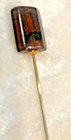 Antique Victorian Hatpin Brown Glass 6 