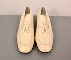Men s Vtg Nos 70s White Loafers Sz 10 D 1970s Florsheim Disco Shoes Cousin Eddie
