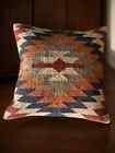 Heavy Handmade 18x18  Jute Kilim Cushion Cover Indian Vintage Pillow 18x18