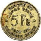 Belgian Congo - Congo - 5 Francs Francs 1947 - Elephant - Rare 