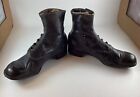 Antique Victorian Girls Leather Button Up Shoes