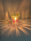 Vintage Style Colorful Glass Accent Lamp Night Light Usb Plug-in Crystal Flower