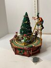 Rare Enesco Disney Mickey And Friends Christmas Jamboree Deluxe Action Music Box