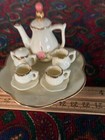 White 1 6 Scale China Tea Set Fused To Tray  Display In Collection Or W  Barbie