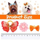 36pack Cat Dog Hair Bows With Rubber Bands Pet Grooming Headdress Bowknot Puppy