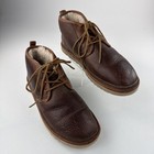 Ugg Neumel Boots Men s Brown Leather Chukka Sherpa Lined 1095350 Size 12