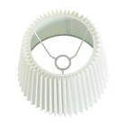 Knife Pleat Fabric Lamp Shade White Modern Pleated Design 10x10x8 Inches