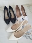 3 Pair Women  Pointed Toe High Heels Dress Shoes Slip On Classic Party Pumps