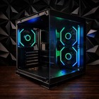 Lovingcool Argb Gaming Pc Matx Case     Panoramic Tempered Glass