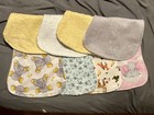4pk Handmade Ultra Soft   Absorbent Terry Cloth Burp Cloths For Baby
