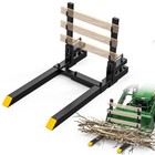 60  Clamp-on Pallet Forks For Skid Steer Tractor Bucket - 4000lbs Capacity