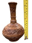 Vintage Wood Carved 6 5    Vase Excellent Condition