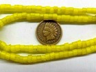 Trade Beads Old Original Yellow White Heart African Early 1800 s Shape   677 3mm