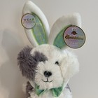 Fao Schwarz Plush 12  Grey Sheepdog Puppy Dog Stuffed Animal W  Bunny Ears New