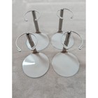 Kaiser White Metal Doll Stands Set Of 4 Adjustable 3 Inch Small Doll Display