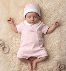 Premature Baby Girl Romper Suit Hat Tiny Early Prem Pink