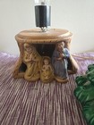 Vtg Ceramic Christmas Tree With Intergraded Nativity Scene At Base 14 x9