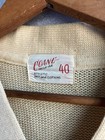 Vintage 40s 50s Wool Cardigan Sweater Varsity  t  Tech Tennis Small 19x26
