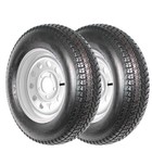2pcs Trailer Tire   Wheel Assembly St205 75d15 15  Rims 5 Lug On 4 5  Bolt