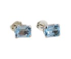19thc Antique 2  ct Blue Topaz Studs Medieval German Saxon Kings Ancient Talisman