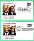 Biden-harris 2021 Inauguration Cover Set Of 2   Graebner Cachet - Flag Stamp