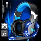 Gaming Headset Mic Led Headphones Stereo Bass Surround For Pc Xbox One Ps4 3 5mm