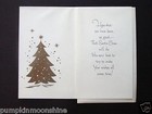  f116- Vintage Unused Xmas Greeting Card Gold Embossed Santa   Cute Deer   Fawn 
