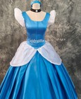 Princess Cinderella Dress For Women Girls     Blue Ball Gown Cosplay Costume