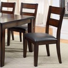 2-piece Solid Wood Dining Room Chair Set  Kitchen Chair Set With Cherry Finish
