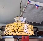 Vintage Mid Century Vernors Soda Pop Cream Plastic  stained Glass  Chandelier