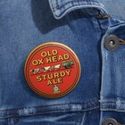 Old Ox Head Sturdy Ale Standard Brewing Rochester Ny Retro Beer Pinback Button
