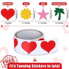 Fainne 400pc Tanning Bed Heart Stickers Self Adhesive