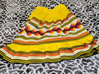 Vintage Seminole Native American Handmade Patchwork Skirt Yellow Sun