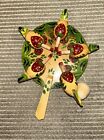 Vintage Wooden Russian Pecking Chickens Toy Handpainted Handmade 