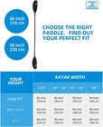 Carbon Fiber Kayak Paddle 90 5in 230cm  For Adults Kayaking Boating Canoeing Oar
