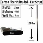  2  4mm X 15mm 1000mm - Pultruded-flat Carbon Fiber Bar  100  Pultruded High   