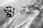 Monbijou White Lace Beaded Gown Wedding Dress Size 10-12