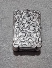 Very Nice Antique Sterling Silver Box Type Vesta Case Birmingham 1858